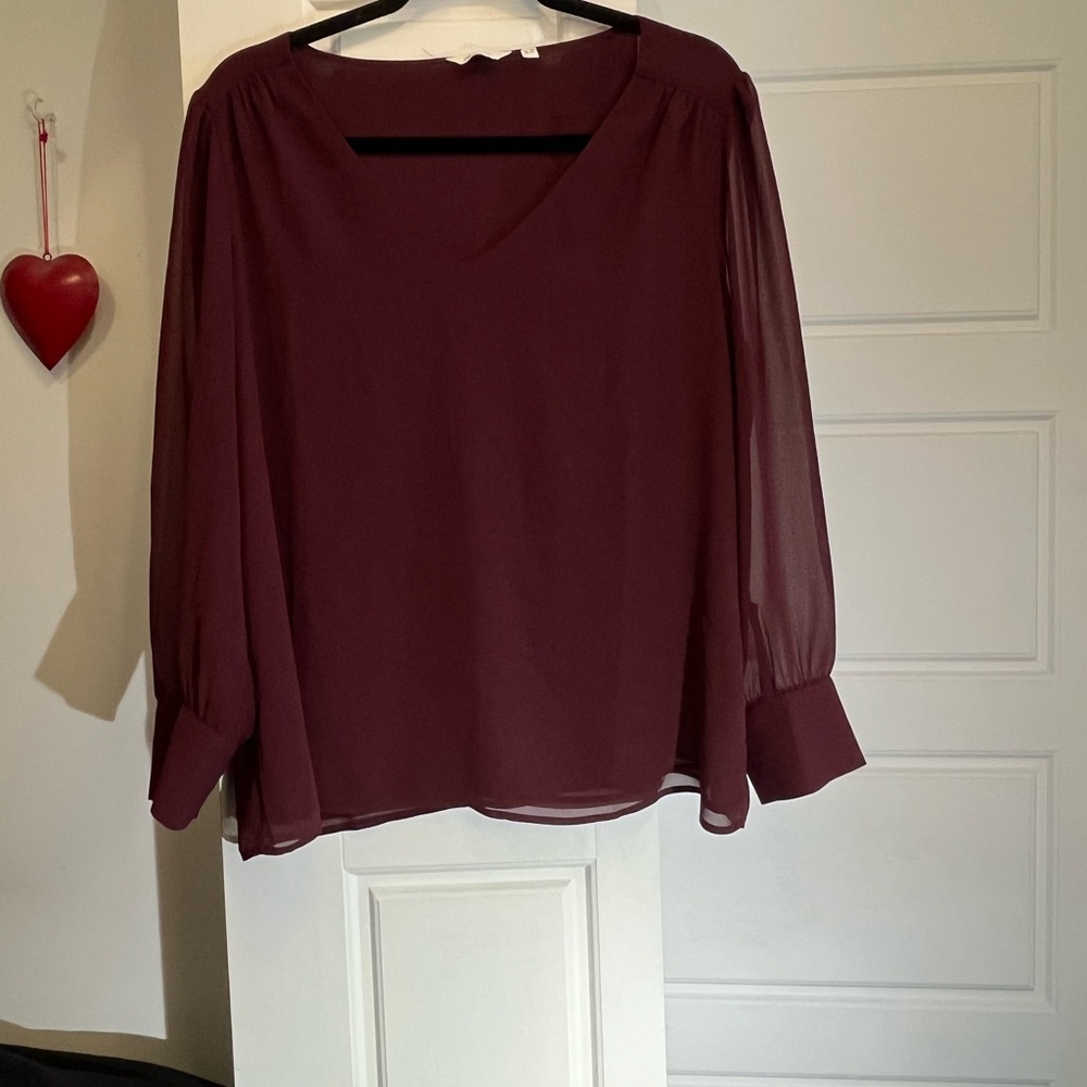 Reitmans Deep Burgundy Blouse